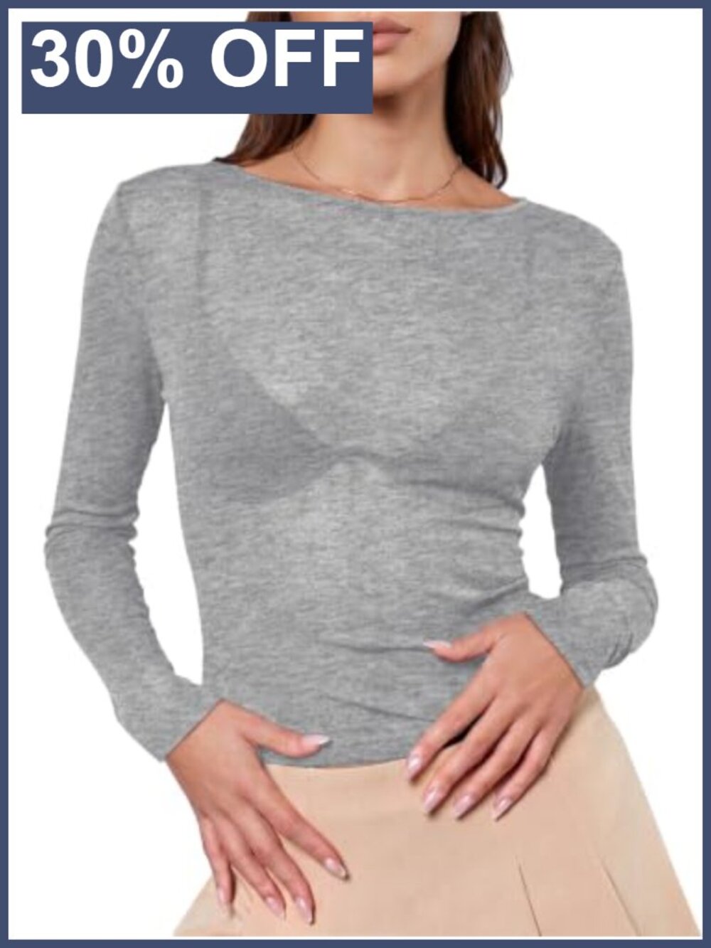 Women's Sheer Mesh Long Sleeve Boat Neck Slim Fit Y2K Top